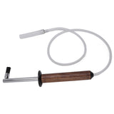 Coffee Machine Cleaning Brush High Temperature Resistance Wood Handle Replaceable Coffee Machine Steam Cleaning Tool - 45-Degree Angle