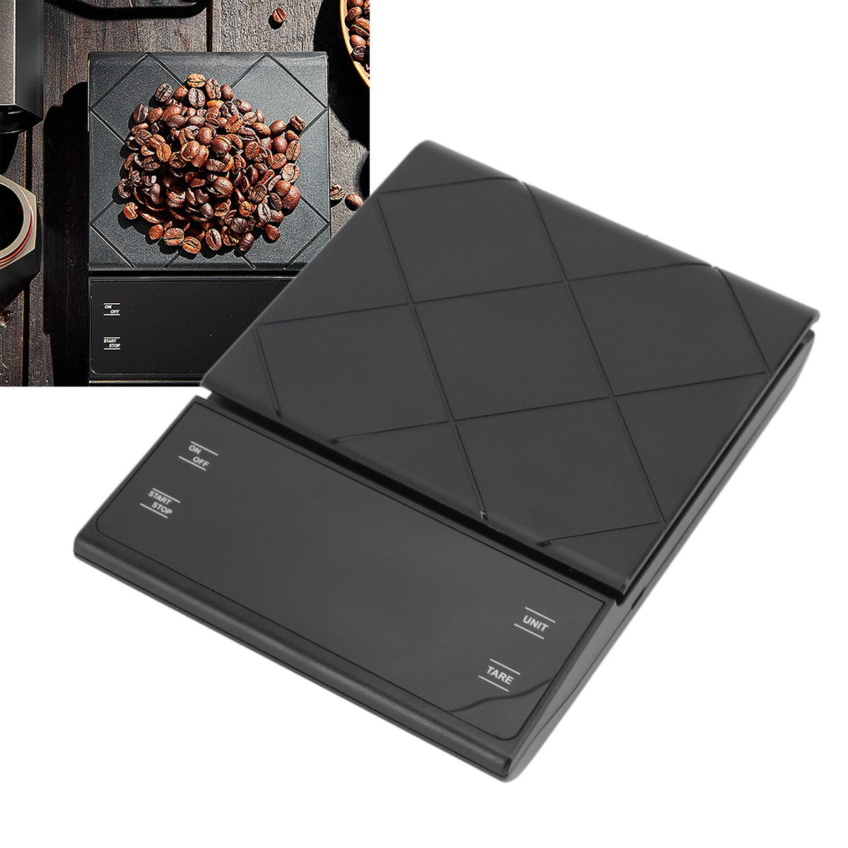 Digital Kitchen Scale 0.1g High Accuracy Coffee Roaster Jewelry Food Gravity Electronic Scale Black