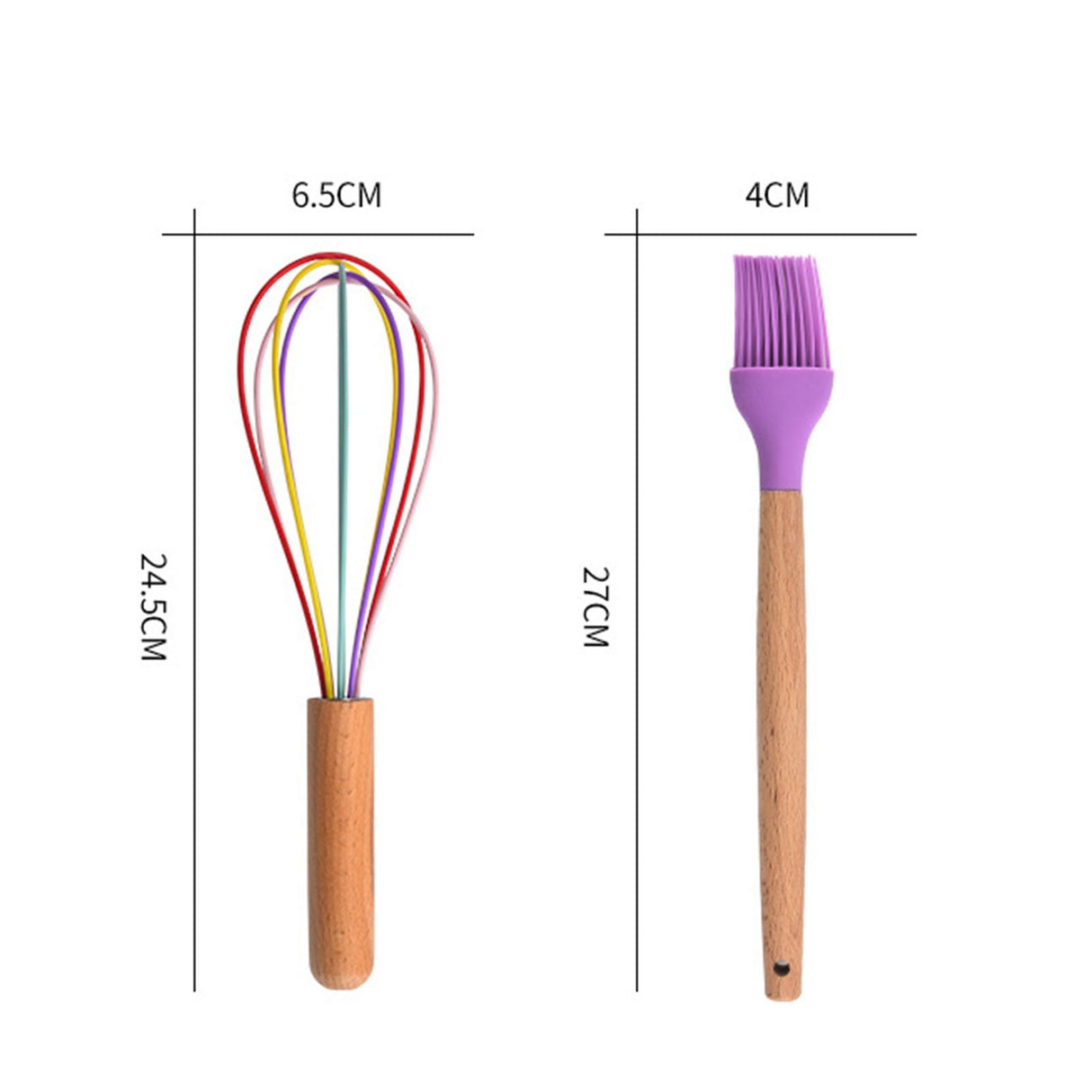 12pcs Cooking Utensils Set Silicone Colorful Wood Handle Cooking Kitchen Utensil Set Colorful
