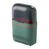 Kitchen Hanging Rack Rustproof Waterproof Compartmental Storage Cutlery Drainer with Cover Coloured Glaze Green