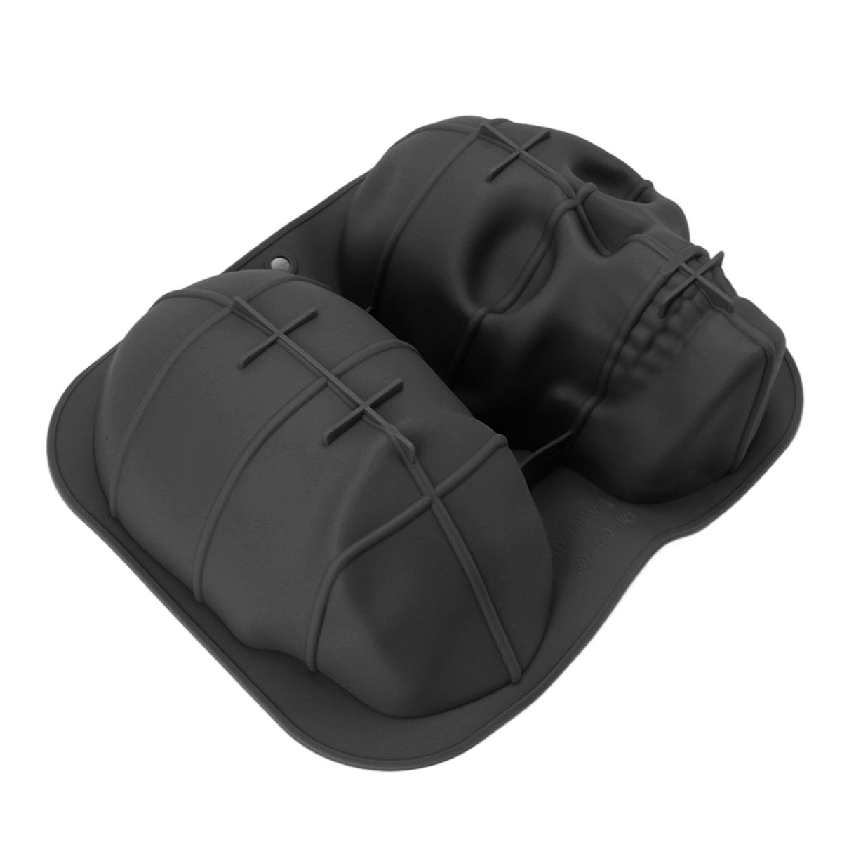 Skull Head Baking Mold Soft Silicone Halloween Skeleton Head Cake Mold for Cake Biscuit Chocolate Candy Ice Black