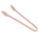 Stainless Steel Ice Tongs Food Grade Prevents Slipping Sugar Food Kitchen Tweezers for Household Foods Copper Plated