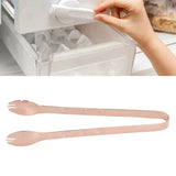 Stainless Steel Ice Tongs Food Grade Prevents Slipping Sugar Food Kitchen Tweezers for Household Foods Copper Plated - Extra Image