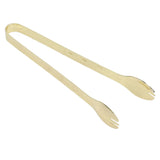 Stainless Steel Ice Tongs Food Grade Prevents Slipping Sugar Food Kitchen Tweezers for Household Foods Gold Plated - Front View