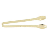 Stainless Steel Ice Tongs Food Grade Prevents Slipping Sugar Food Kitchen Tweezers for Household Foods Gold Plated - Top-Down View