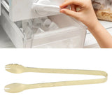 Stainless Steel Ice Tongs Food Grade Prevents Slipping Sugar Food Kitchen Tweezers for Household Foods Gold Plated - Extra Image