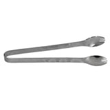 Stainless Steel Ice Tongs Food Grade Prevents Slipping Sugar Food Kitchen Tweezers for Household Foods Black Plated - Side View