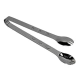 Stainless Steel Ice Tongs Food Grade Prevents Slipping Sugar Food Kitchen Tweezers for Household Foods Black Plated - Close-Up Angle