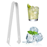 Cocktail Tong Thickened Rhombus Stainless Steel Food Ice Sugar Cube Tong for Bar Mirror Reflection