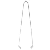 Cocktail Tong Thickened Rhombus Stainless Steel Food Ice Sugar Cube Tong for Bar Mirror Reflection