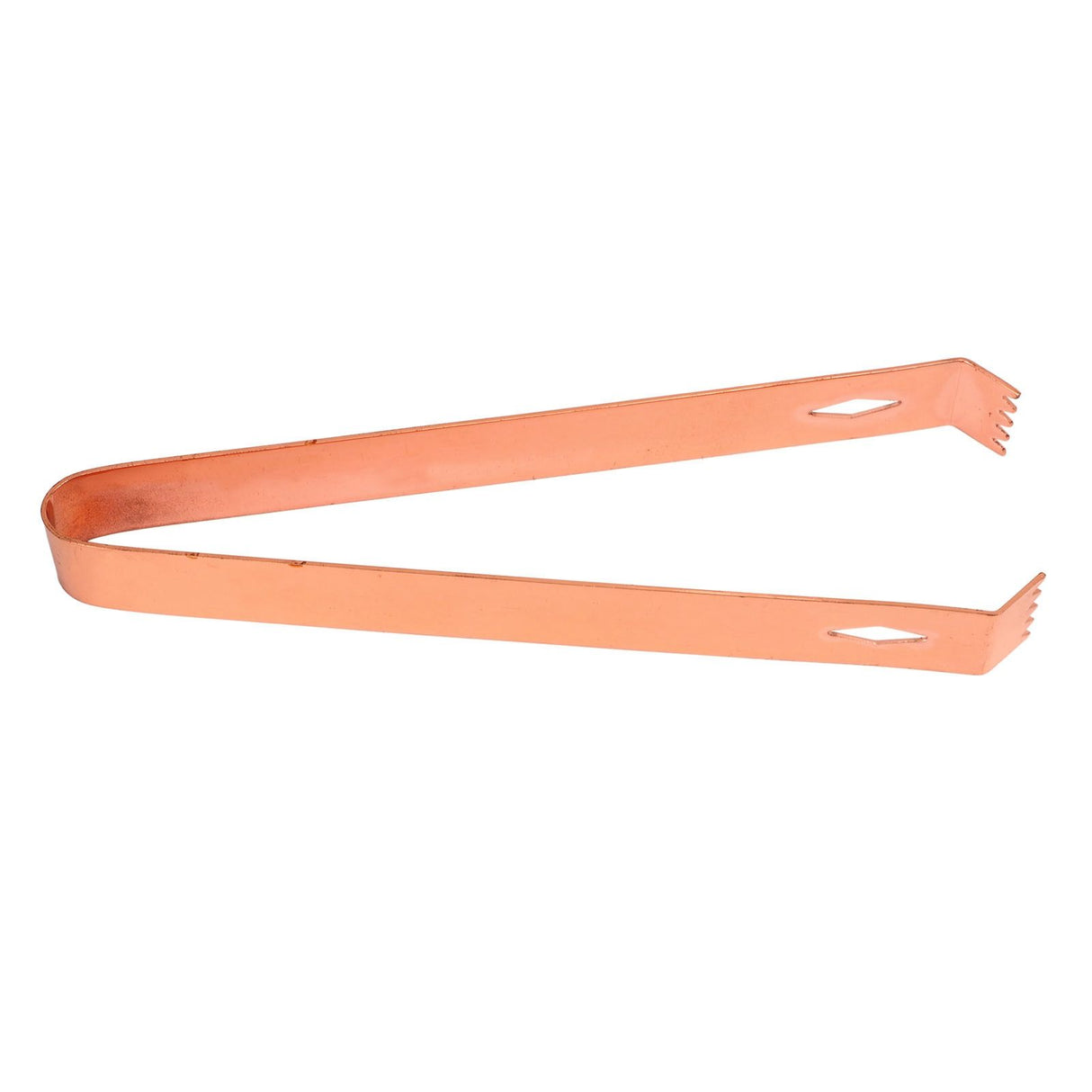 Cocktail Tong Thickened Rhombus Stainless Steel Food Ice Sugar Cube Tong for Bar Copper Plating