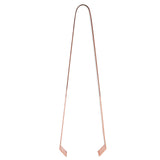Cocktail Tong Thickened Rhombus Stainless Steel Food Ice Sugar Cube Tong for Bar Copper Plating - Extra Image