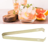 Cocktail Tong Thickened Rhombus Stainless Steel Food Ice Sugar Cube Tong for Bar Gold Plating - Extra Image