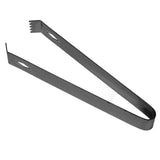 Cocktail Tong Thickened Rhombus Stainless Steel Food Ice Sugar Cube Tong for Bar Black Plating - Top-Down View
