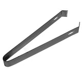 Cocktail Tong Thickened Rhombus Stainless Steel Food Ice Sugar Cube Tong for Bar Black Plating - Low Angle