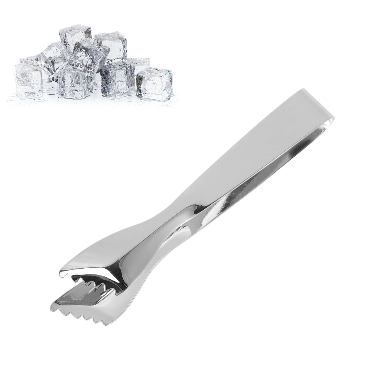 Ice Tongs Food Grade Thicken Stainless Steel Prevents Slipping Sugar Food Tweezers for Home Kitchen Bar Mirror