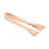 Ice Tongs Food Grade Thicken Stainless Steel Prevents Slipping Sugar Food Tweezers for Home Kitchen Bar Copper Plated - Rear View