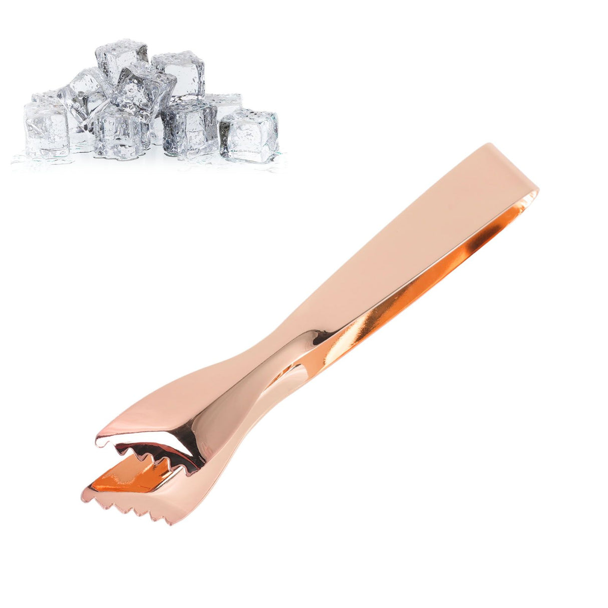 Ice Tongs Food Grade Thicken Stainless Steel Prevents Slipping Sugar Food Tweezers for Home Kitchen Bar Copper Plated