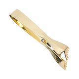Ice Tongs Food Grade Thicken Stainless Steel Prevents Slipping Sugar Food Tweezers for Home Kitchen Bar Gold Plated - Front View