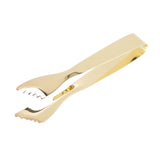 Ice Tongs Food Grade Thicken Stainless Steel Prevents Slipping Sugar Food Tweezers for Home Kitchen Bar Gold Plated - Low Angle