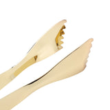 Ice Tongs Food Grade Thicken Stainless Steel Prevents Slipping Sugar Food Tweezers for Home Kitchen Bar Gold Plated - Extra Image