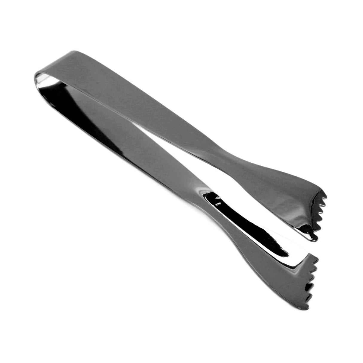 Ice Tongs Food Grade Thicken Stainless Steel Prevents Slipping Sugar Food Tweezers for Home Kitchen Bar Black Plated