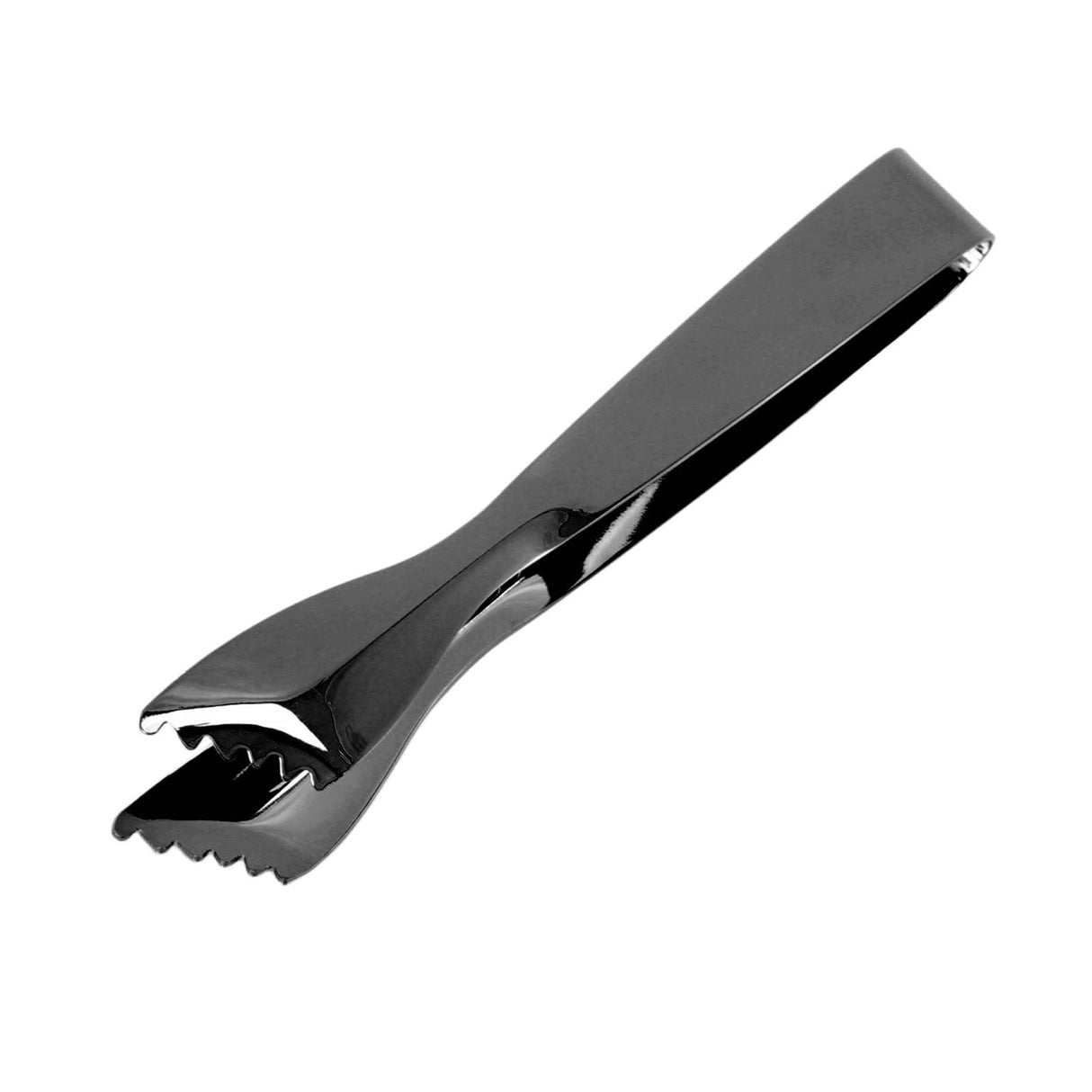 Ice Tongs Food Grade Thicken Stainless Steel Prevents Slipping Sugar Food Tweezers for Home Kitchen Bar Black Plated