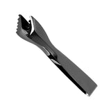 Ice Tongs Food Grade Thicken Stainless Steel Prevents Slipping Sugar Food Tweezers for Home Kitchen Bar Black Plated - Extra Image