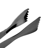 Ice Tongs Food Grade Thicken Stainless Steel Prevents Slipping Sugar Food Tweezers for Home Kitchen Bar Black Plated