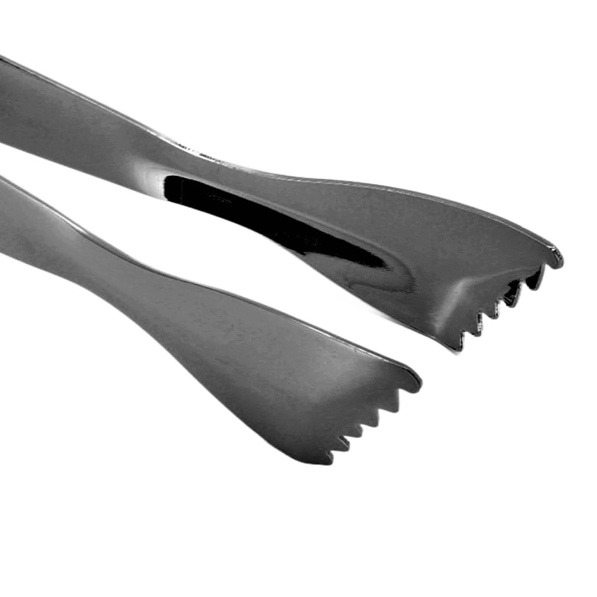 Ice Tongs Food Grade Thicken Stainless Steel Prevents Slipping Sugar Food Tweezers for Home Kitchen Bar Black Plated