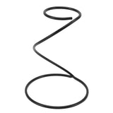 Black Spiral Coffee Dripper Stand Metal Filter Frame Holder Rack Hand Drip Pour Over Coffee Brewer Holder - Top-Down View