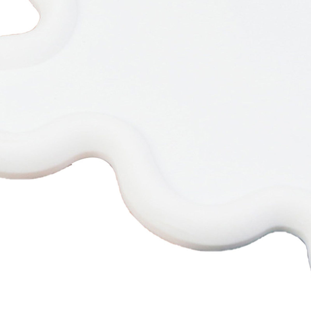 Cup Mat PVC Irregular Shape Heat Resisting Waterproof Household Bowl Mat for Kitchen White