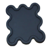 Cup Mat PVC Irregular Shape Heat Resisting Waterproof Household Bowl Mat for Kitchen Black