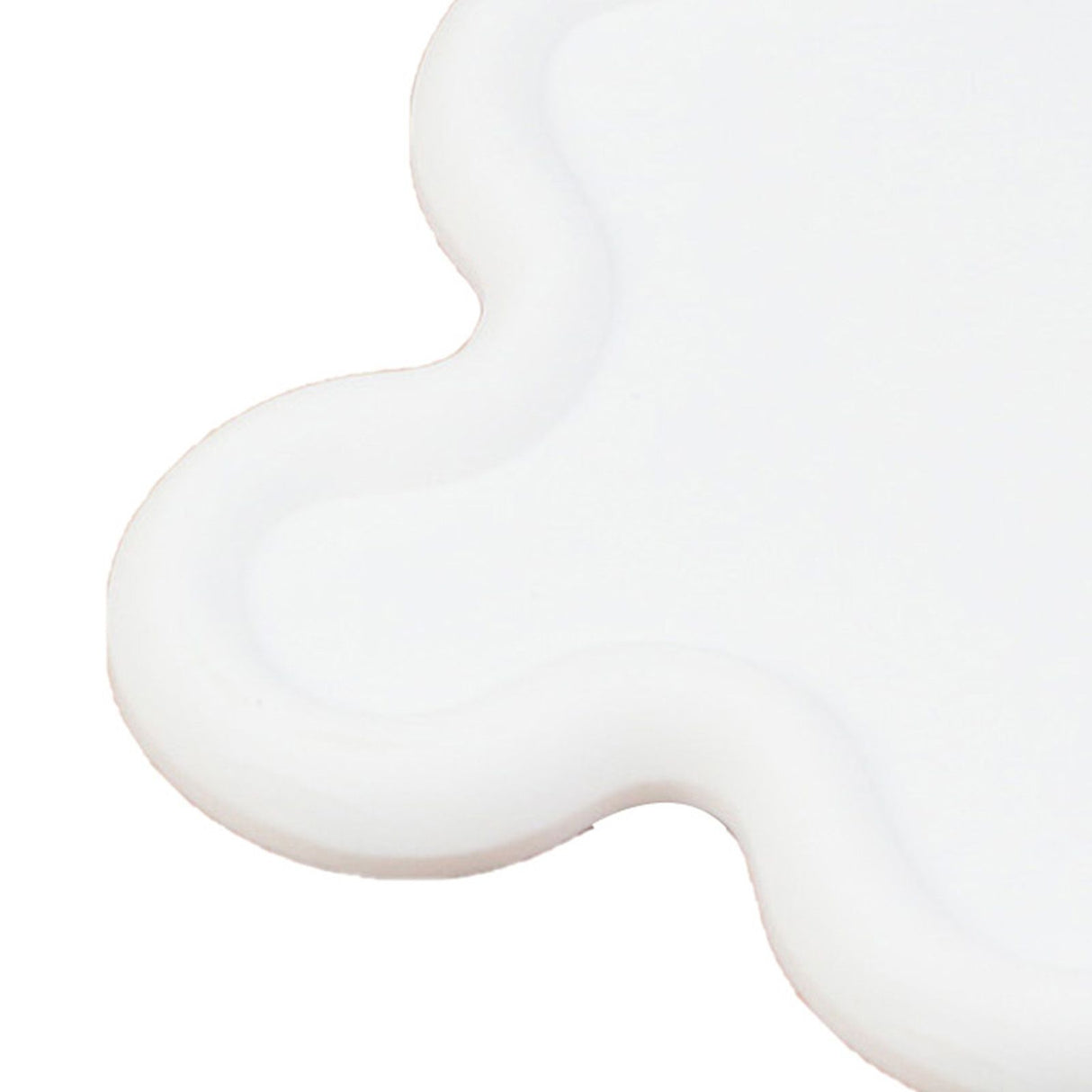 PVC Soft Rubber Coaster Heat Insulation Cup Mat Home Kitchen Innovative Cup Bowl Pad White