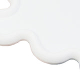 PVC Soft Rubber Coaster Heat Insulation Cup Mat Home Kitchen Innovative Cup Bowl Pad White - Top-Down View