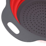 2 PCS Collapsible Colander Basket Round Retractable Big Small Drain Basket Set Vegetables Fruit Washing Basket
