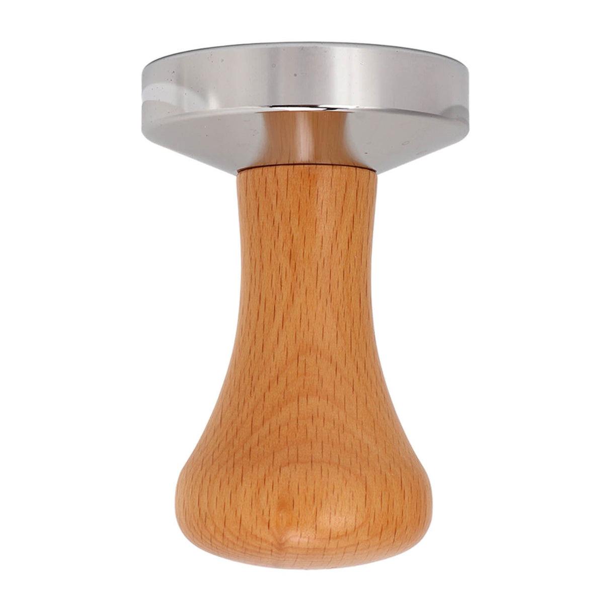 Coffee Tamper Stainless Steel Flat Bottom Tamping Tool Coffee Hand Tamper with Wooden Handle 51mm/2.0in