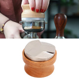 Coffee Distributor Coffee Hand Tamper Adjustable Depth Coffee Leveler Tool with Beech Handle 53mm/2.1in - Extra Image