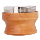 Coffee Distributor Coffee Hand Tamper Adjustable Depth Coffee Leveler Tool with Beech Handle 53mm/2.1in - Extra Image