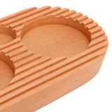 Coffee Tamping Set Wooden Handle Antiskid Coffee Tamper Distributor Station Kit for Kitchen L Base 58mm/2.3in