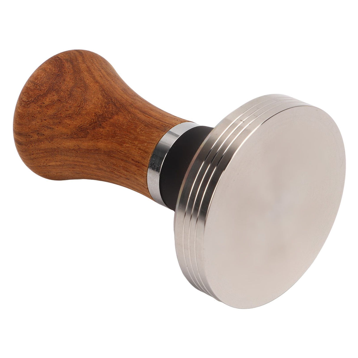 Coffee Tamping Set Wooden Handle Antiskid Coffee Tamper Distributor Station Kit for Kitchen L Base 58mm/2.3in