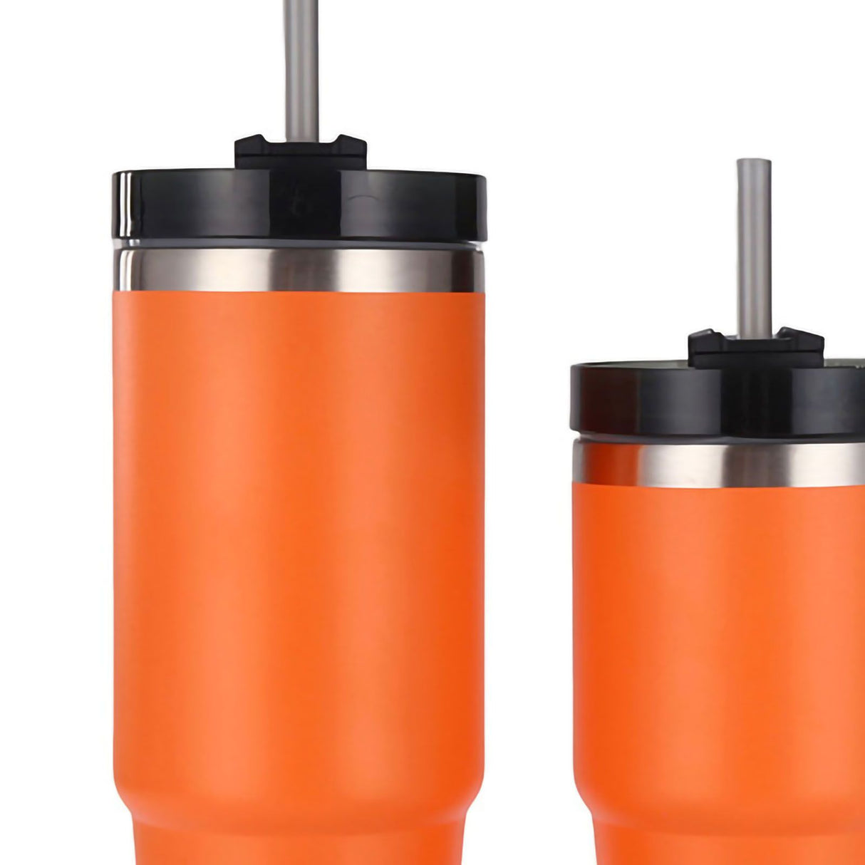 Travel Tumbler Cup Stainless Steel with Straw Lid Keep Warm and Cold Coffee Mug for Home Office Orange 30oz