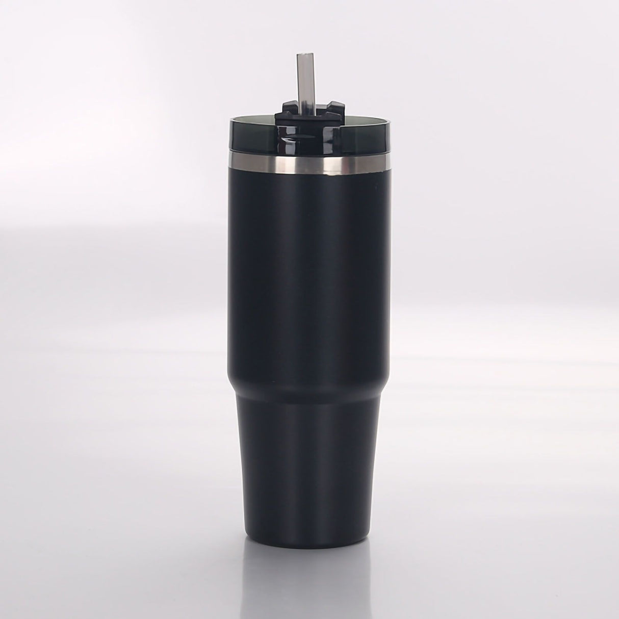 Travel Tumbler Cup Stainless Steel with Straw Lid Keep Warm and Cold Coffee Mug for Home Office Black 30oz