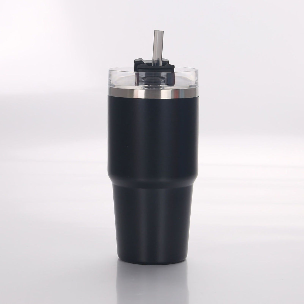 Travel Tumbler Cup Stainless Steel with Straw Lid Keep Warm and Cold Coffee Mug for Home Office Black 30oz