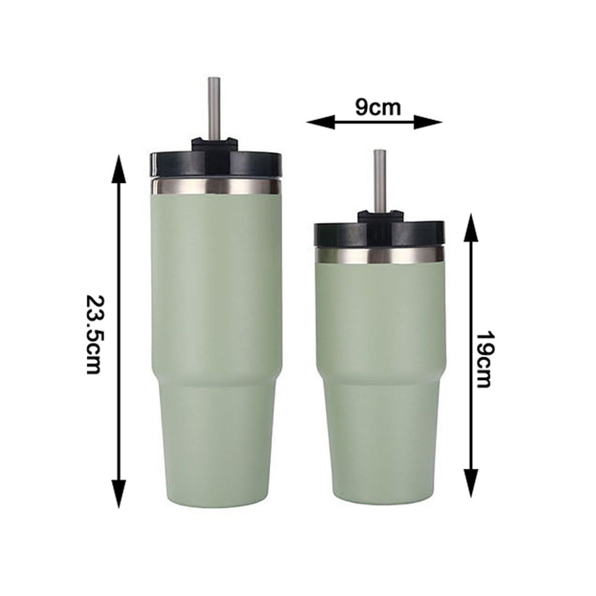 Travel Tumbler Cup Stainless Steel with Straw Lid Keep Warm and Cold Coffee Mug for Home Office Green 30oz
