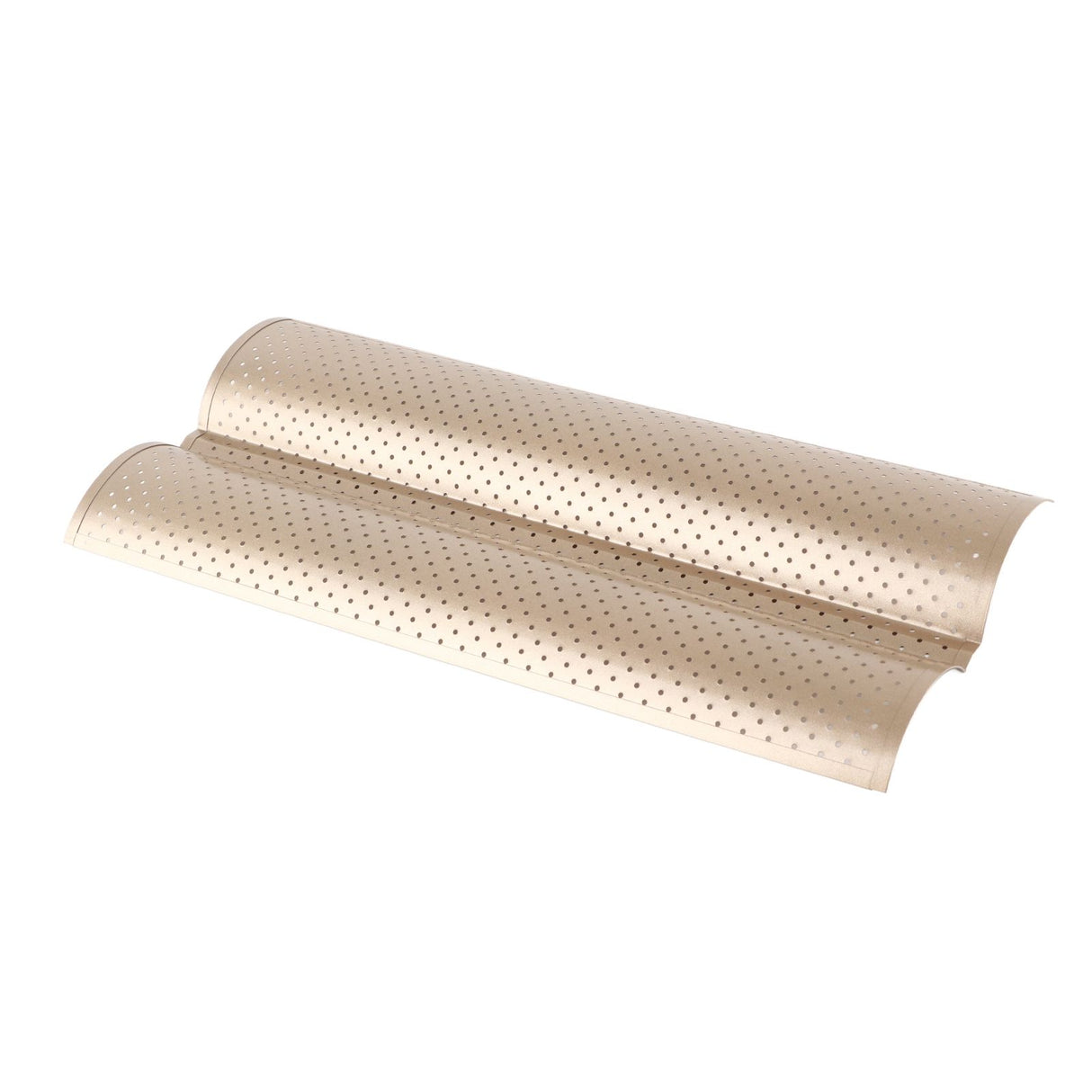 Baguette Pan 2 Slots Nonstick Food Grade Carbon Steel Perforated Design French Baguette Baking Pan for Home Baguette