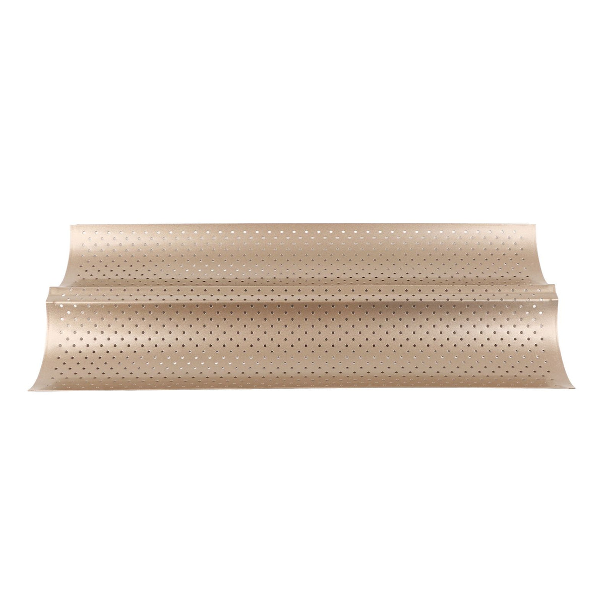 Baguette Pan 2 Slots Nonstick Food Grade Carbon Steel Perforated Design French Baguette Baking Pan for Home Baguette