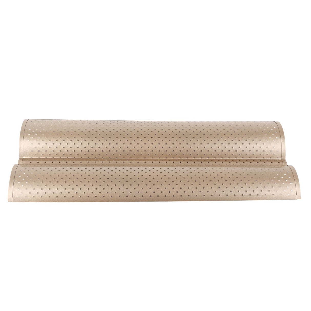 Baguette Pan 2 Slots Nonstick Food Grade Carbon Steel Perforated Design French Baguette Baking Pan for Home Baguette