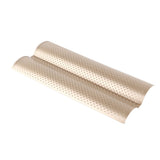 Baguette Pan 2 Slots Nonstick Food Grade Carbon Steel Perforated Design French Baguette Baking Pan for Home Baguette - Low Angle