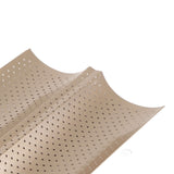 Baguette Pan 2 Slots Nonstick Food Grade Carbon Steel Perforated Design French Baguette Baking Pan for Home Baguette